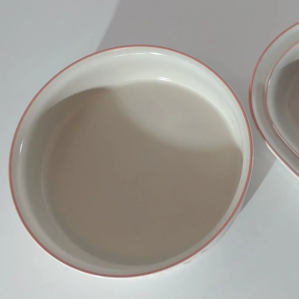 Chantilly Fleur de Paris hand decorated stoneware baking dishes (2 each)